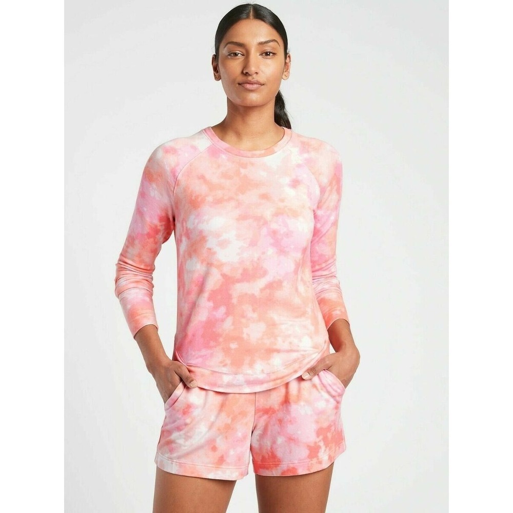 Tie-Dye Crewneck Sweatshirt - Pink